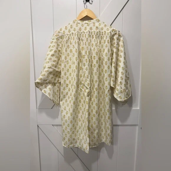 NWT DOEN Opal Dress in Cream Sunflower Block Print - XS - Picture 5 of 8